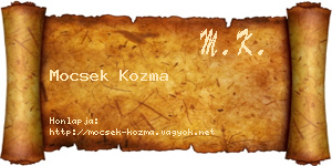 Mocsek Kozma névjegykártya